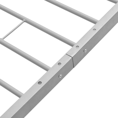 vidaXL Bed Frame without Mattress Grey Metal Double Size