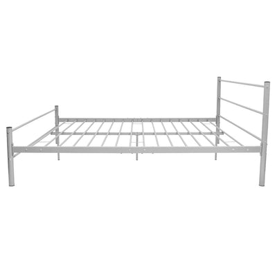 vidaXL Bed Frame without Mattress Grey Metal Queen Size