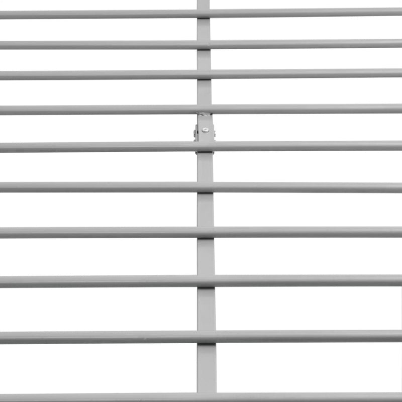 vidaXL Bed Frame without Mattress Grey Metal Queen Size