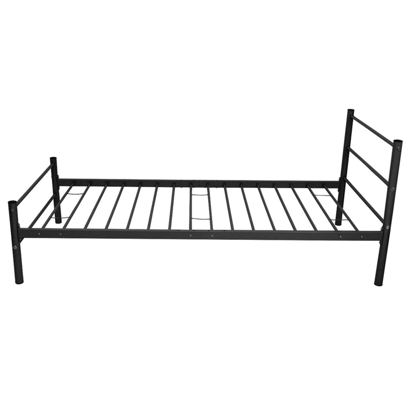 vidaXL Bed Frame without Mattress Black Metal King Single Size