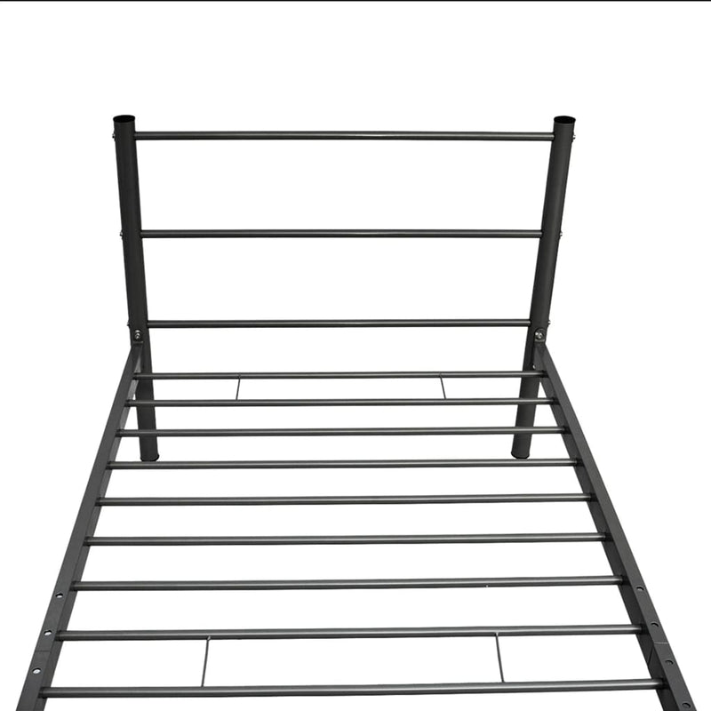 vidaXL Bed Frame without Mattress Black Metal King Single Size
