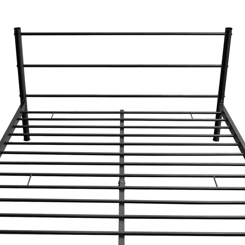 vidaXL Bed Frame without Mattress Black Metal Double Size