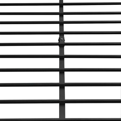 vidaXL Bed Frame without Mattress Black Metal Double Size