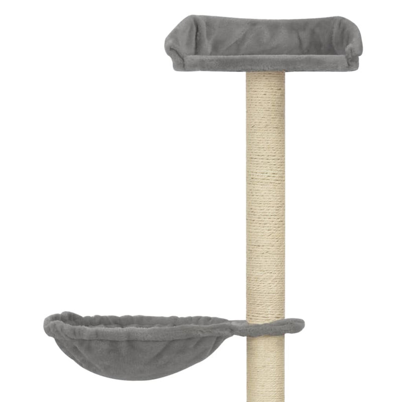 vidaXL Cat Tree with Sisal Scratching Posts Grey 148 cm