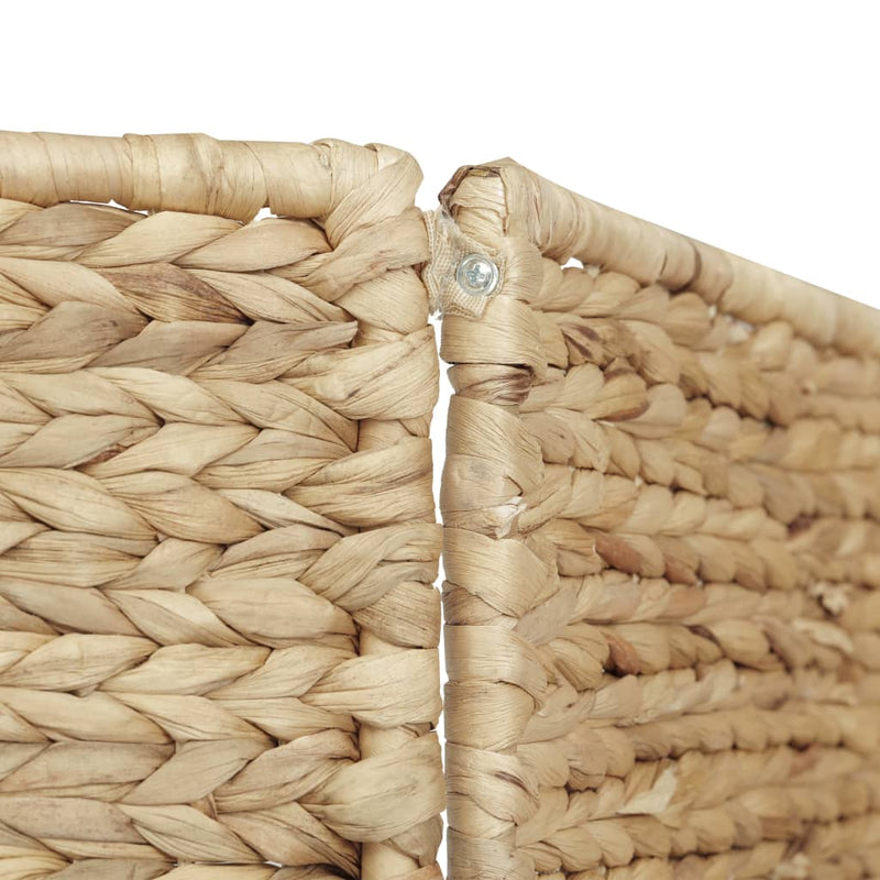 vidaXL 3-Panel Room Divider Black 116x160 cm Water Hyacinth