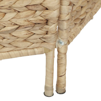 vidaXL 3-Panel Room Divider Black 116x160 cm Water Hyacinth