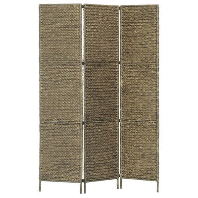 vidaXL 3-Panel Room Divider Black 116x160 cm Water Hyacinth