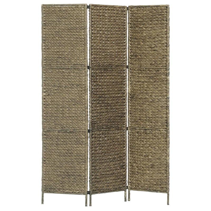 vidaXL 3-Panel Room Divider Black 116x160 cm Water Hyacinth