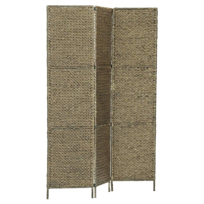 vidaXL 3-Panel Room Divider Black 116x160 cm Water Hyacinth