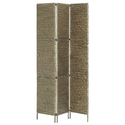 vidaXL 3-Panel Room Divider Black 116x160 cm Water Hyacinth