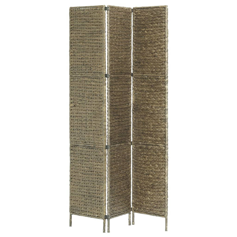 vidaXL 3-Panel Room Divider Black 116x160 cm Water Hyacinth