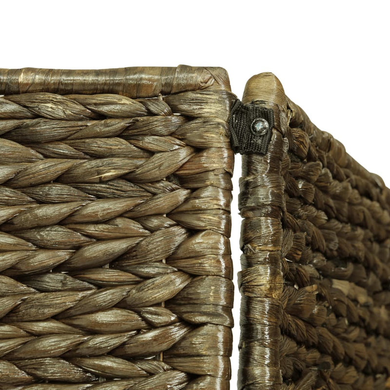 vidaXL 3-Panel Room Divider Black 116x160 cm Water Hyacinth