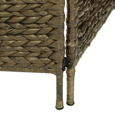 vidaXL 3-Panel Room Divider Black 116x160 cm Water Hyacinth