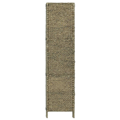 vidaXL 4-Panel Room Divider Black 154x160 cm Water Hyacinth