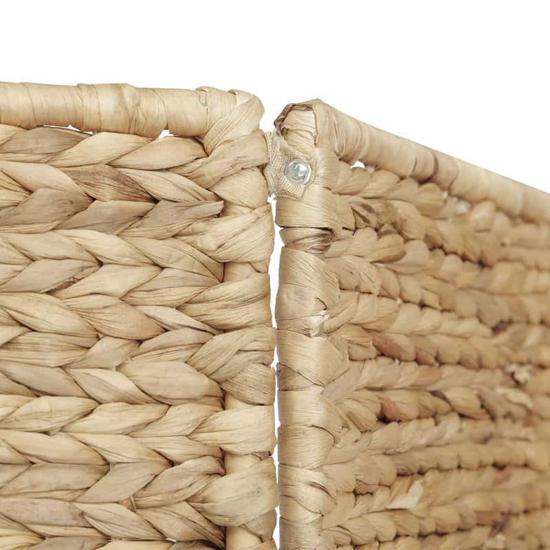 vidaXL 5-Panel Room Divider Black 193x160 cm Water Hyacinth