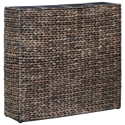 vidaXL Raised Bed with 4 Pots Water Hyacinth Black