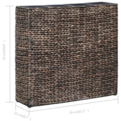 vidaXL Raised Bed with 4 Pots Water Hyacinth Black