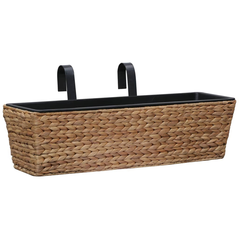 vidaXL Planters 2 pcs Water Hyacinth Black