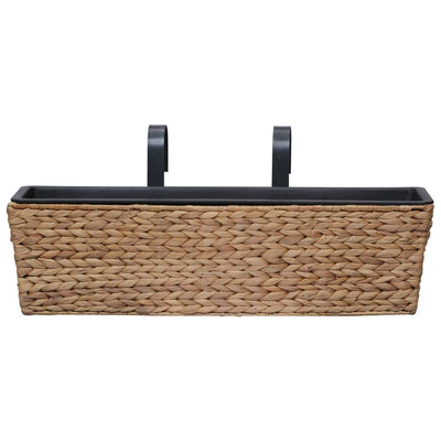 vidaXL Planters 2 pcs Water Hyacinth Black