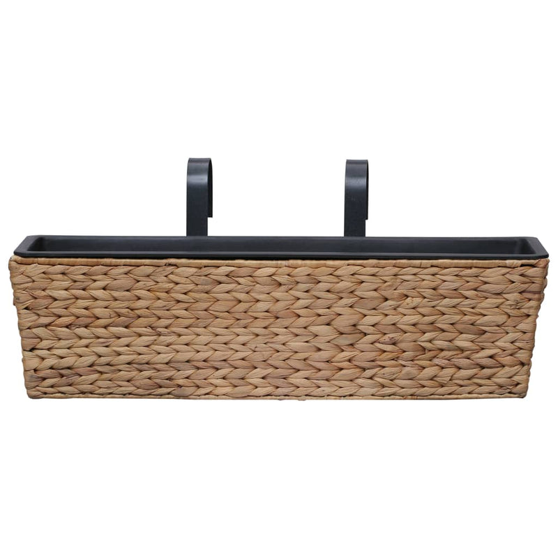 vidaXL Planters 2 pcs Water Hyacinth Black