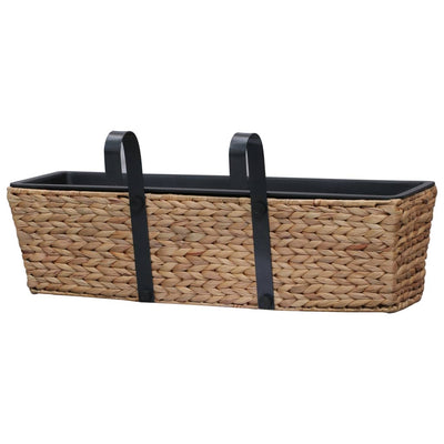 vidaXL Planters 2 pcs Water Hyacinth Black