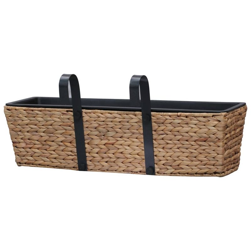 vidaXL Planters 2 pcs Water Hyacinth Black