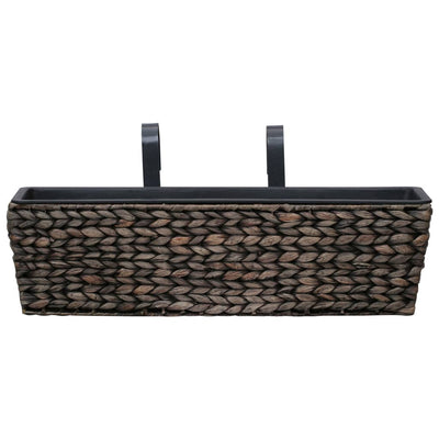 vidaXL Planters 2 pcs Water Hyacinth Black
