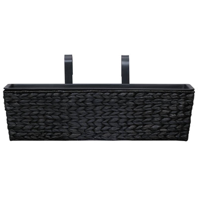 vidaXL Planters 2 pcs Water Hyacinth Black