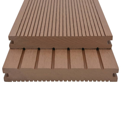 vidaXL WPC Solid Decking Boards with Accessories 10 m² 2.2 m Light Brown