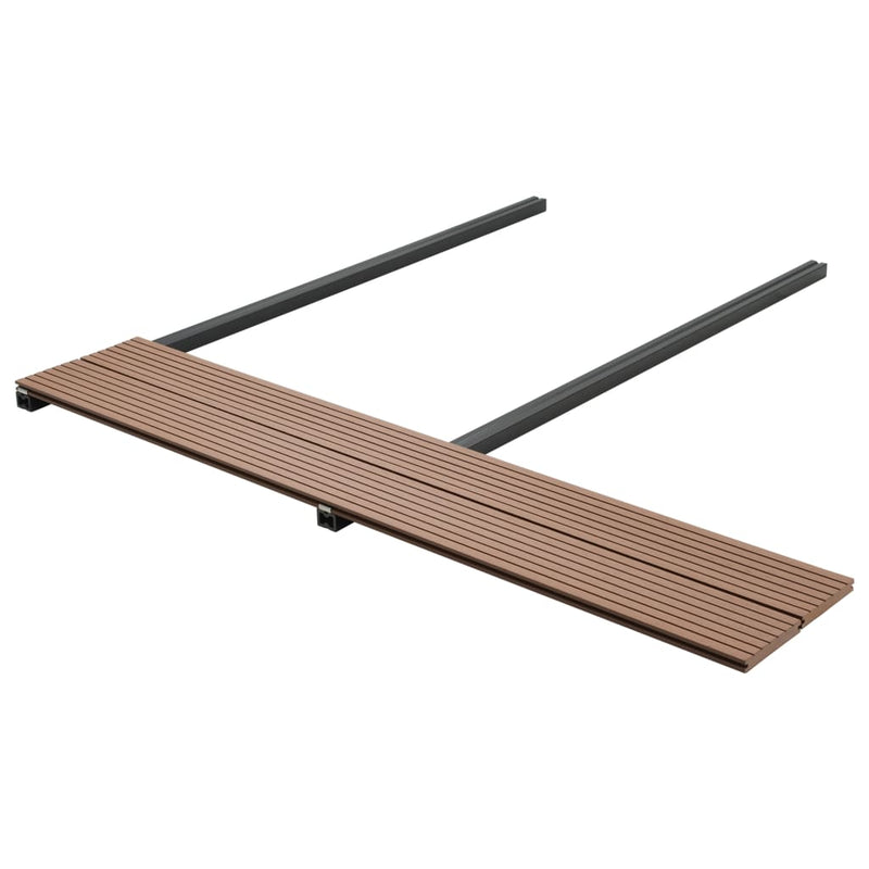 vidaXL WPC Solid Decking Boards with Accessories 16 m² 2.2 m Light Brown