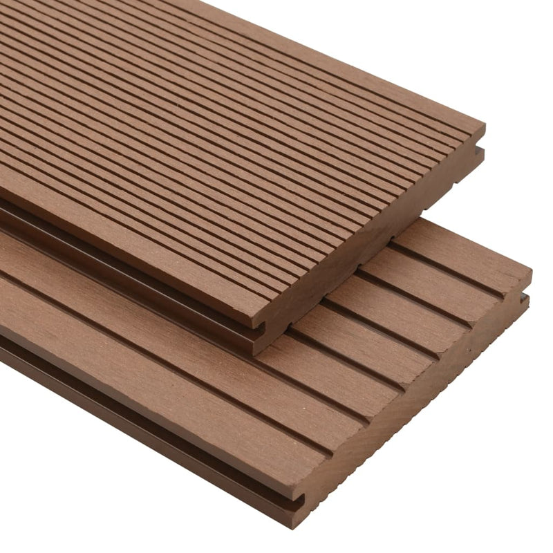vidaXL WPC Solid Decking Boards with Accessories 30 m² 2.2 m Light Brown