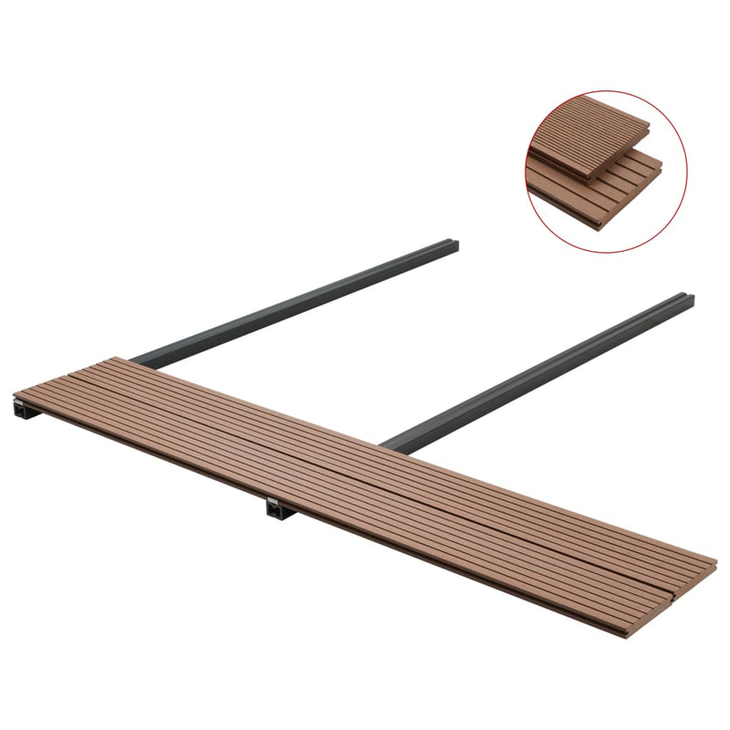 vidaXL WPC Solid Decking Boards with Accessories 30 m² 2.2 m Light Brown