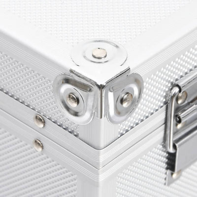 vidaXL Make-up Case 37x24x40 cm Black Aluminium