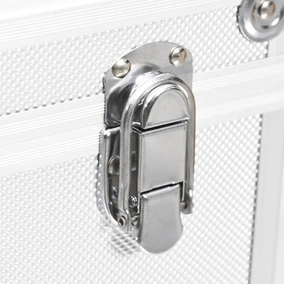 vidaXL Make-up Case 37x24x40 cm Black Aluminium