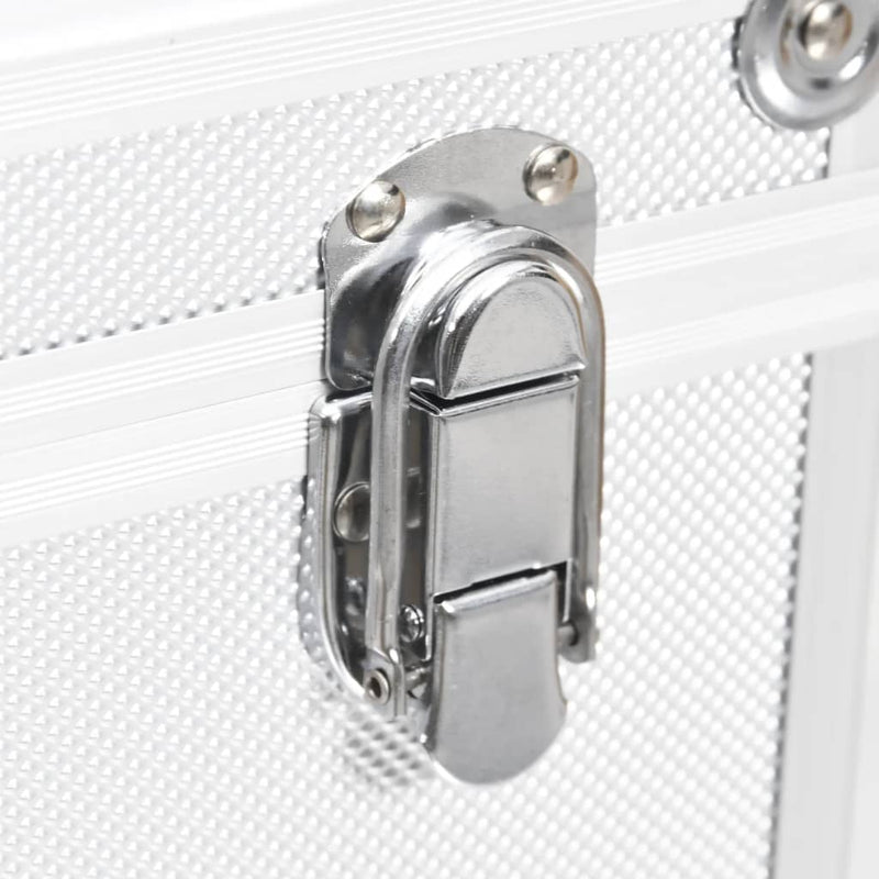 vidaXL Make-up Case 37x24x40 cm Black Aluminium