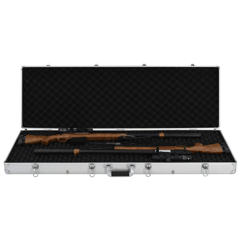 vidaXL Gun Case Black 134x35x12 cm Aluminium