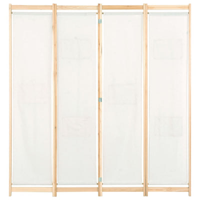 vidaXL 4-Panel Room Divider Black 160x170x4 cm Fabric