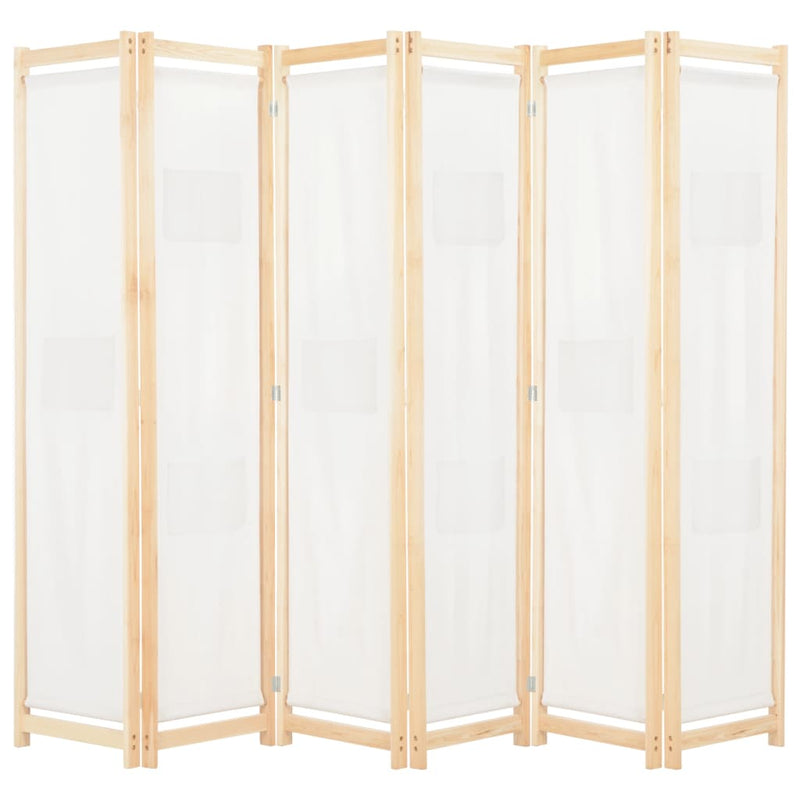 vidaXL 6-Panel Room Divider Black 240x170x4 cm Fabric