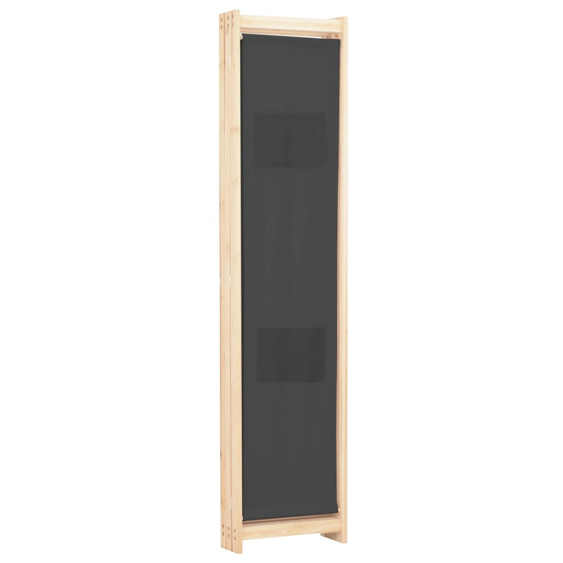 vidaXL 3-Panel Room Divider Black 120x170x4 cm Fabric