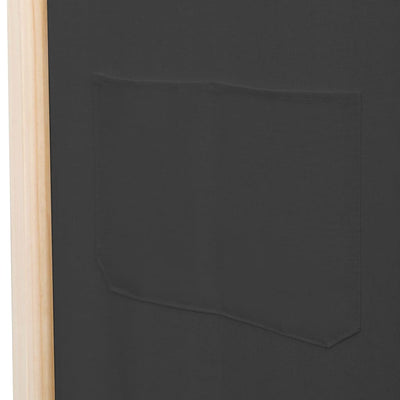 vidaXL 4-Panel Room Divider Black 160x170x4 cm Fabric