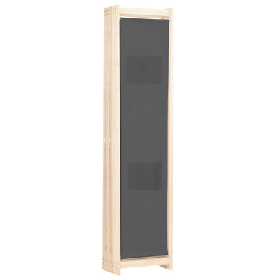 vidaXL 6-Panel Room Divider Black 240x170x4 cm Fabric
