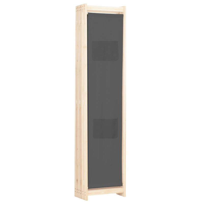 vidaXL 6-Panel Room Divider Black 240x170x4 cm Fabric