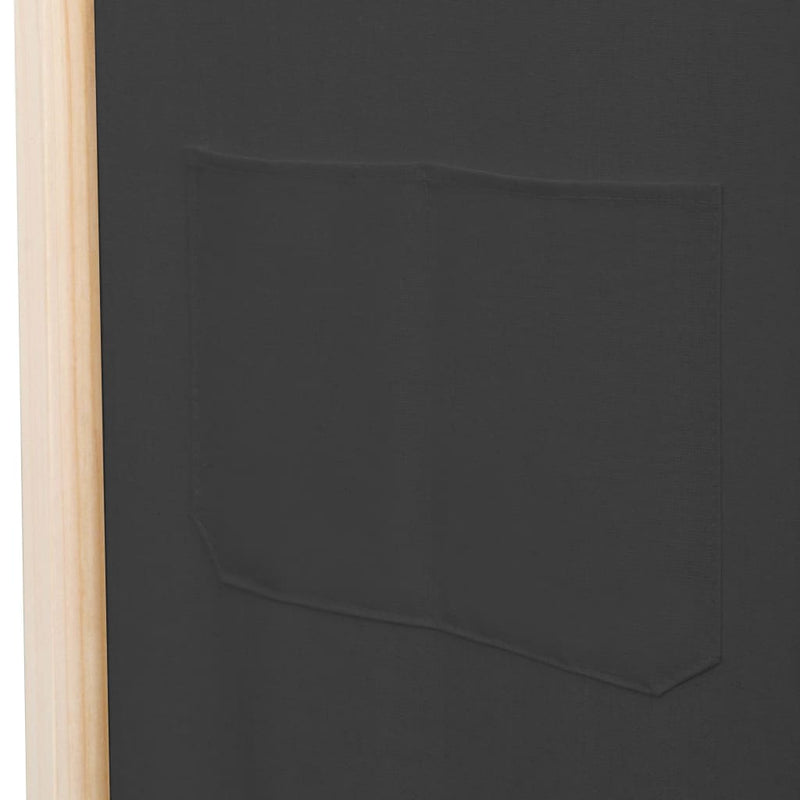vidaXL 6-Panel Room Divider Black 240x170x4 cm Fabric