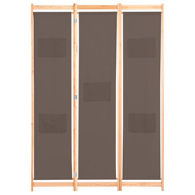 vidaXL 3-Panel Room Divider Black 120x170x4 cm Fabric