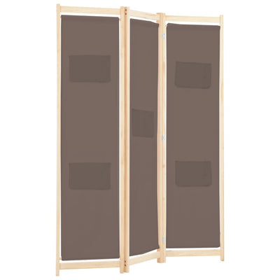 vidaXL 3-Panel Room Divider Black 120x170x4 cm Fabric