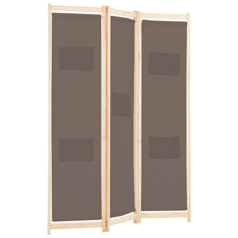 vidaXL 3-Panel Room Divider Black 120x170x4 cm Fabric