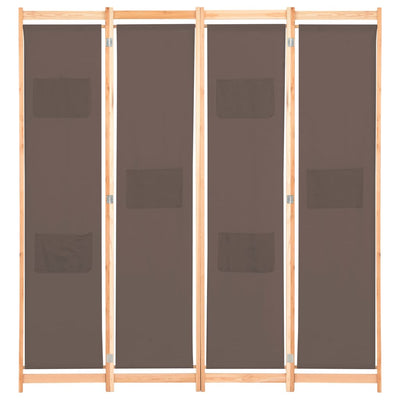 vidaXL 4-Panel Room Divider Black 160x170x4 cm Fabric