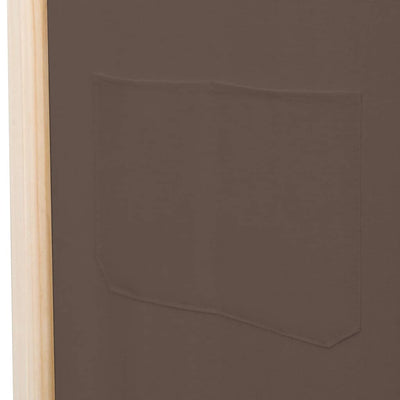 vidaXL 5-Panel Room Divider Black 200x170x4 cm Fabric