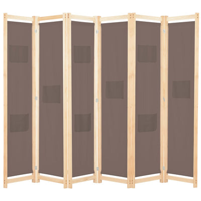 vidaXL 6-Panel Room Divider Black 240x170x4 cm Fabric