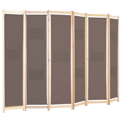 vidaXL 6-Panel Room Divider Black 240x170x4 cm Fabric